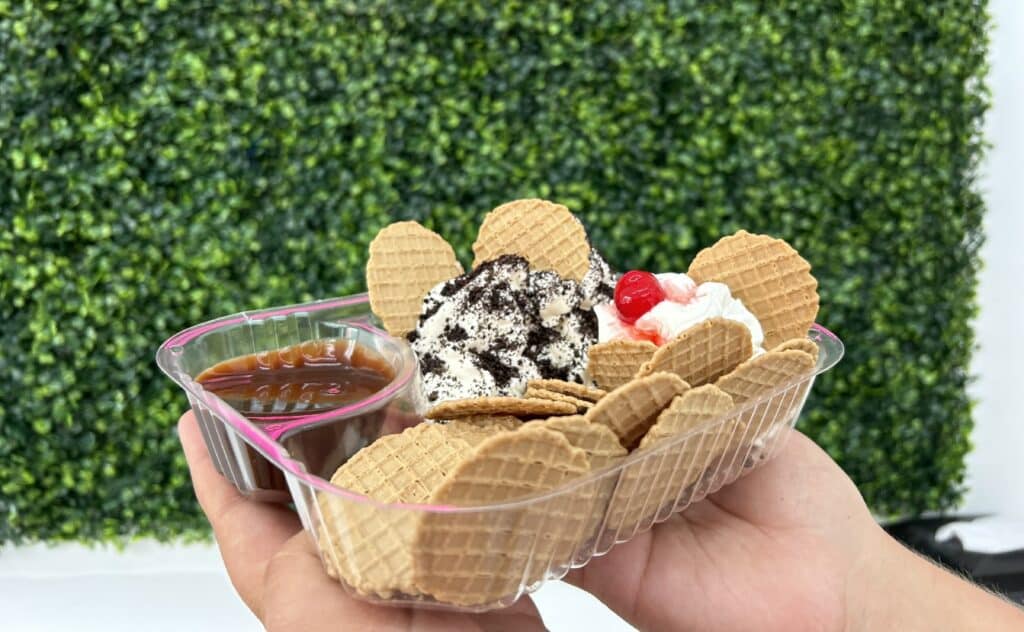 sundae waffle cone icecream combo